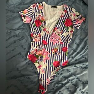 Fashion nova stripped bodysuit